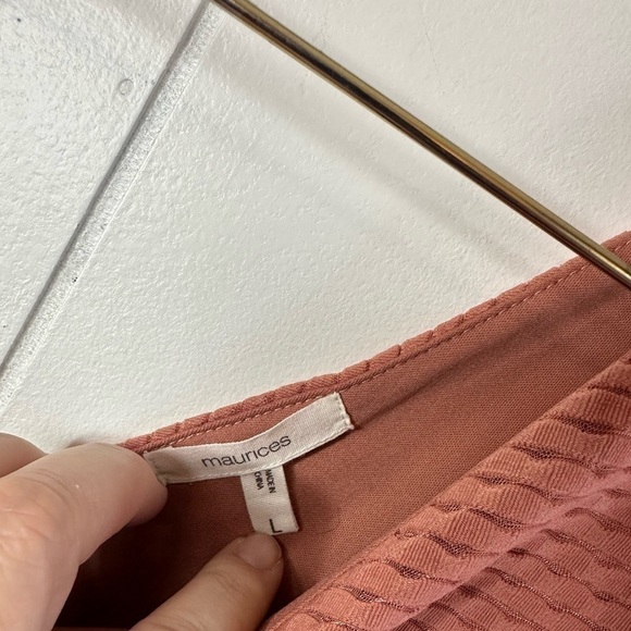 Maurice’s Mauve Pink Waffle Knit A-Line Women’s Dress Size Large - Picture 7 of 10